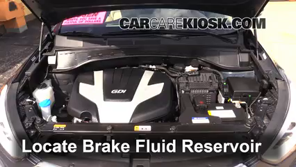 2013 Hyundai Santa Fe GLS 3.3L V6 Brake Fluid Check Fluid Level